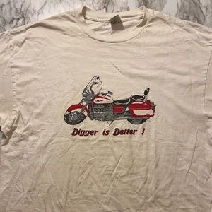 Vintage Bigger is better motorcycle T shirt